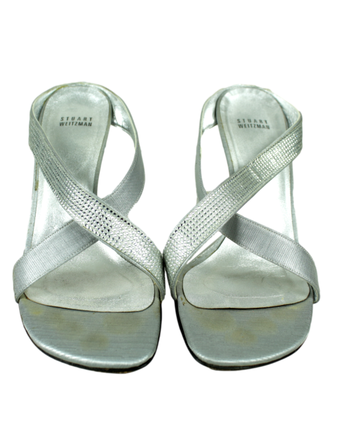 Stuart Weitzman Embellished Slides Front - eKlozet Luxury Consignment