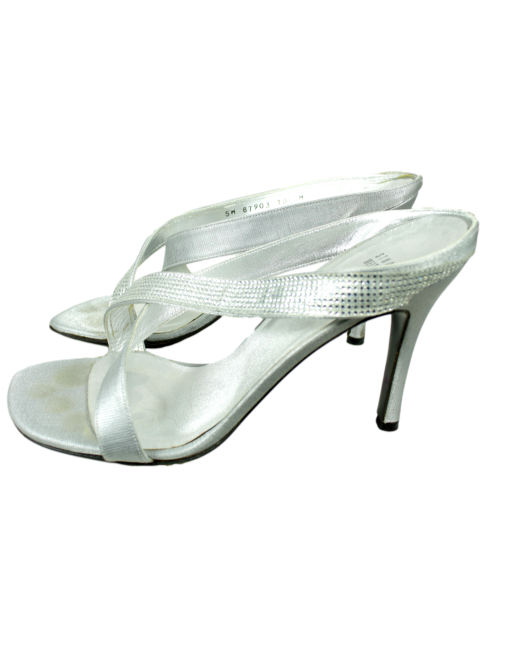 Stuart Weitzman Embellished Slides Left Side - eKlozet Luxury Consignment