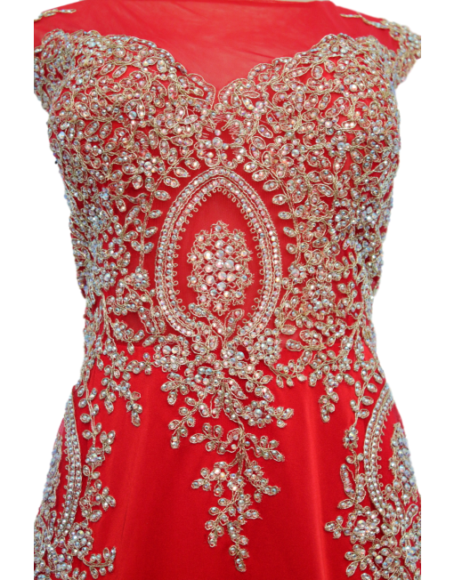 ROMANCE COUTURE BEADED GOWN - eKlozet Luxury Consignment