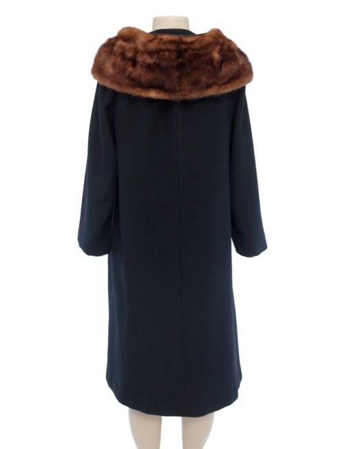 VINTAGE MAHOGANY Wool Coat Back