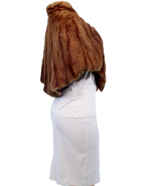 King's Vintage Russion Squirrel Fur Capelet Side - eKlozet Luxury Consignment
