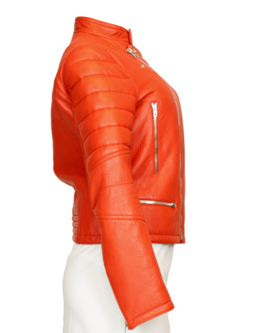 Joseph Leather Biker Jacket Side Close
