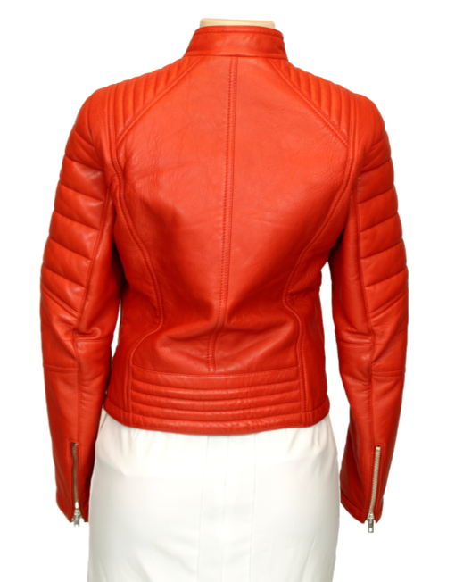 Joseph Leather Biker Jacket Back