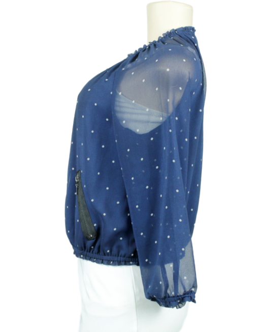 KENSIE Lightweight Polka Dot Jacket Side - eKlozet Luxury Consignment Boutique