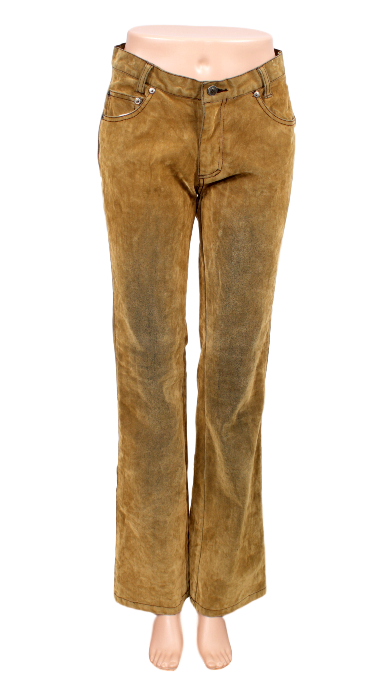 VICTORIOUS Suede Jean Pantsuit - eKlozet Luxury Consignment