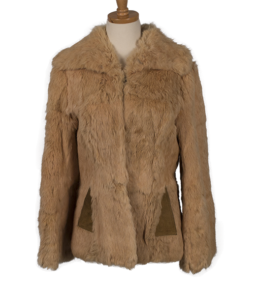 Vintage rabbit top fur coat
