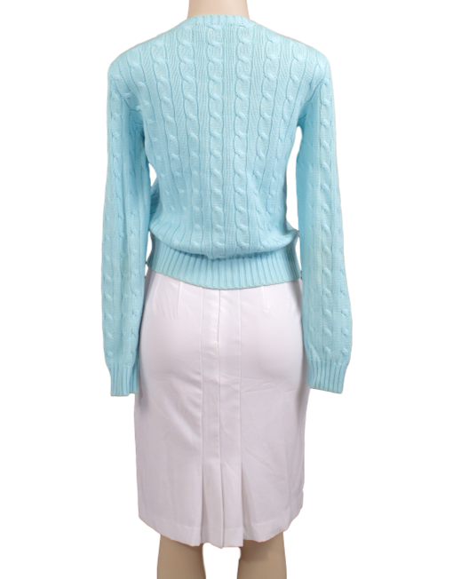 RALPH LAUREN CABLE KNIT CREW NECK SWEATER - eKlozet Luxury Consignment