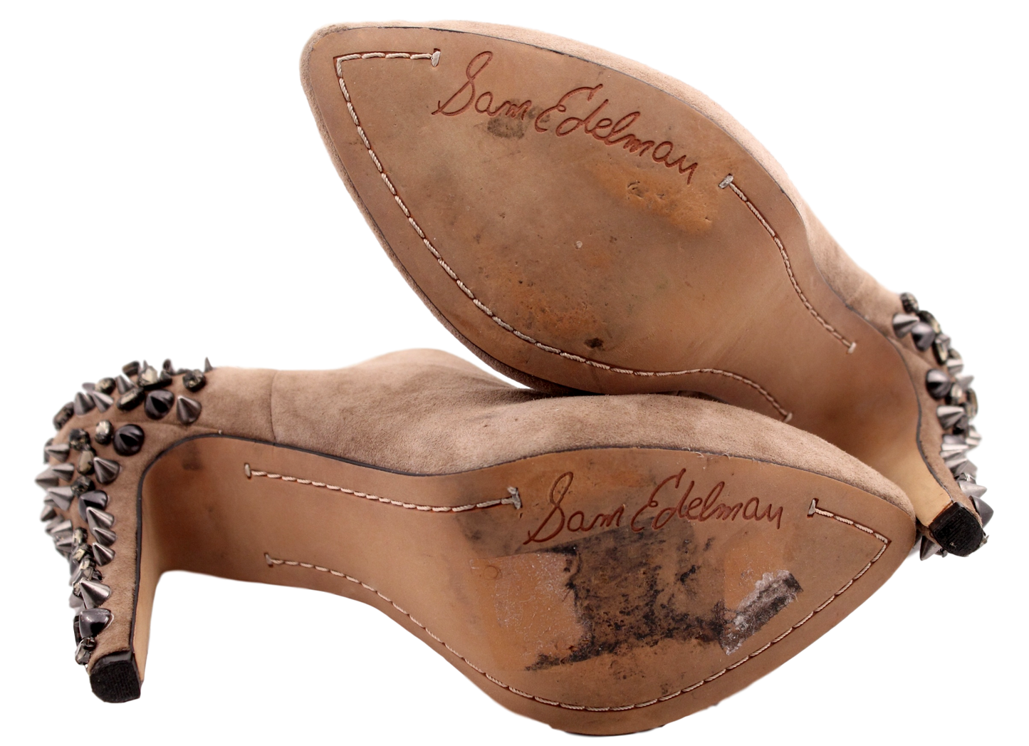 SAM EDELMAN Suede 'Renzo' Studded Ankle Boots - eKlozet Luxury Consignment