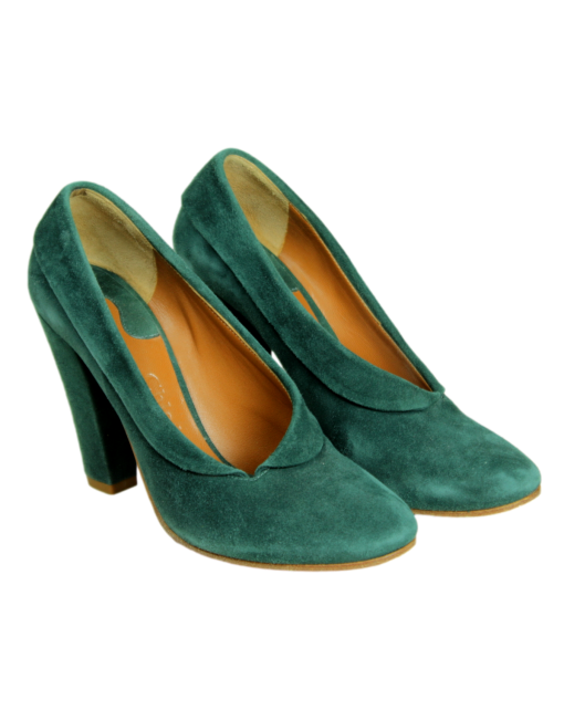 CHLOÉ Suede Pumps Slant Front