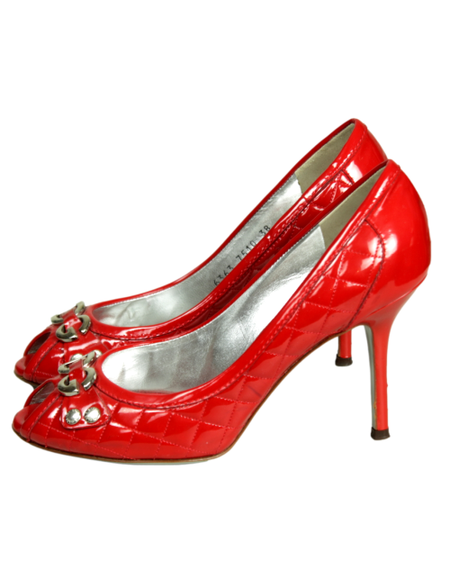 DOLCE & GABBANA Quilted Logo Pumps Side