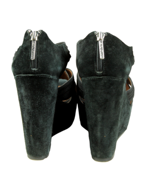 DONALD J PLINER Suede Wedge Heels Back