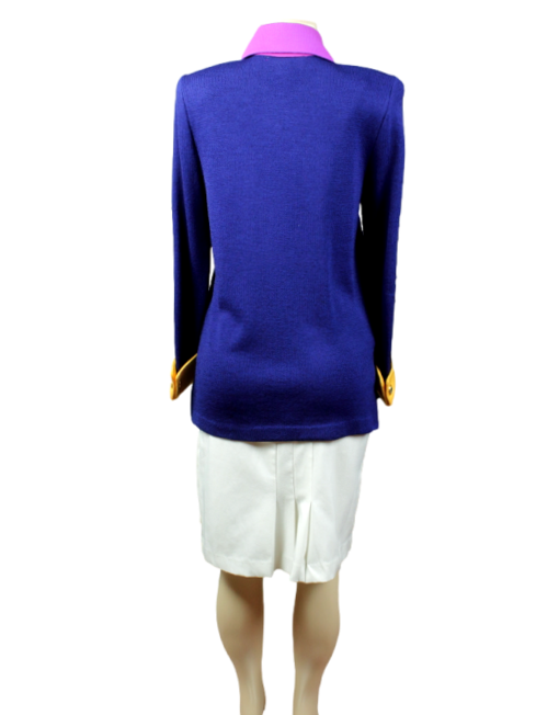 ST. JOHN COLLECTION Colorblock Knit Blazer Back