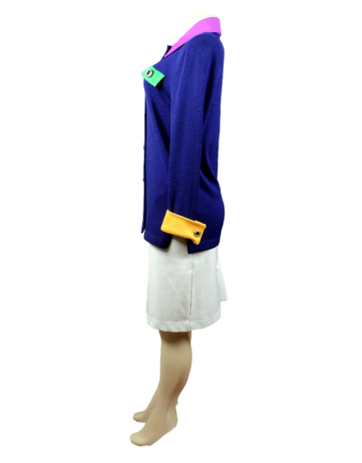 ST. JOHN COLLECTION Colorblock Knit Blazer Side