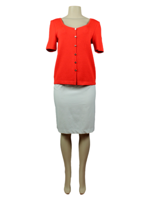 ST. JOHN COLLECTION Scoop Neck Sweater Front