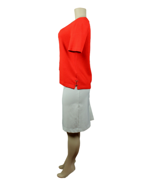 ST. JOHN COLLECTION Scoop Neck Sweater Slit