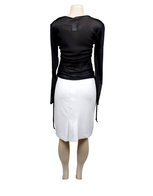 SHEER Mesh Long Sleeve Top Back  - eKlozet Luxury Consignment