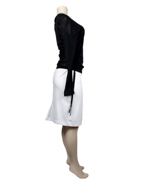 SHEER Mesh Long Sleeve Top Side  - eKlozet Luxury Consignment