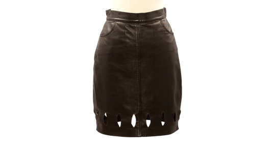 GIANNI VERSACE VERSUS LEATHER SKIRT - eKlozet Luxury Consignment