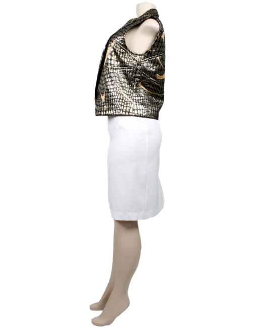 Emilio Pucci Metallic Vest Side| eKlozet Designer consignment
