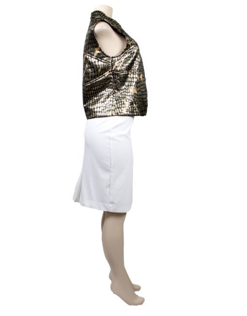 Emilio Pucci Metallic Vest Side| eKlozet Designer consignment