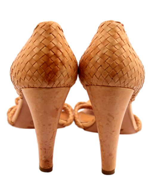 VIKTOR & ROLF Leather Braided Open-Toe Heel