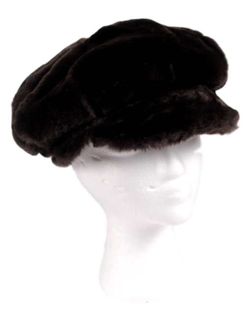 WILSONS LEATHER FUR NEWSBOY CAP - eKlozet Luxury Consignment