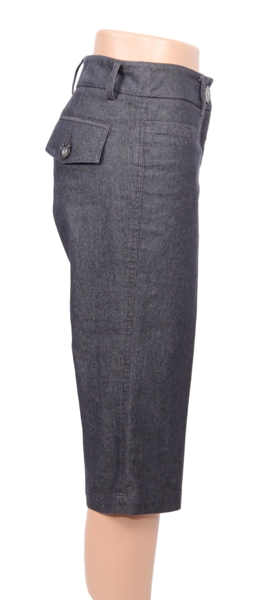 DALIA COLLECTION PINSTRIPED LONG SHORT -SIDE- eKlozet Luxury Consignment