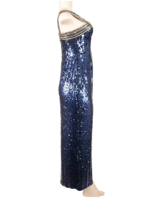BLACK TIE OLEG CASSINI SEQUIN GOWN - eKlozet Luxury Consignment
