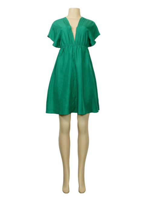 JENNY HAN Double V-Neck Mini Dress
