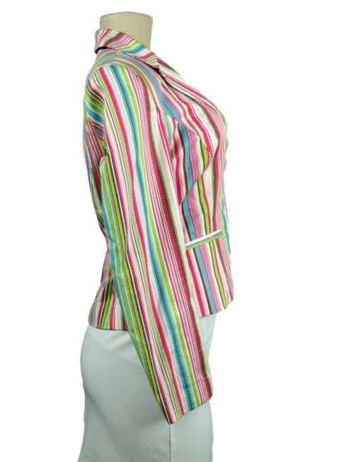 Will Smith Striped Blazer Front -Right Side- eKlozet Luxury Consignment Boutique