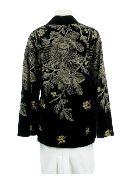 Black Embroidered Jacket - eKlozet Luxury Consignment