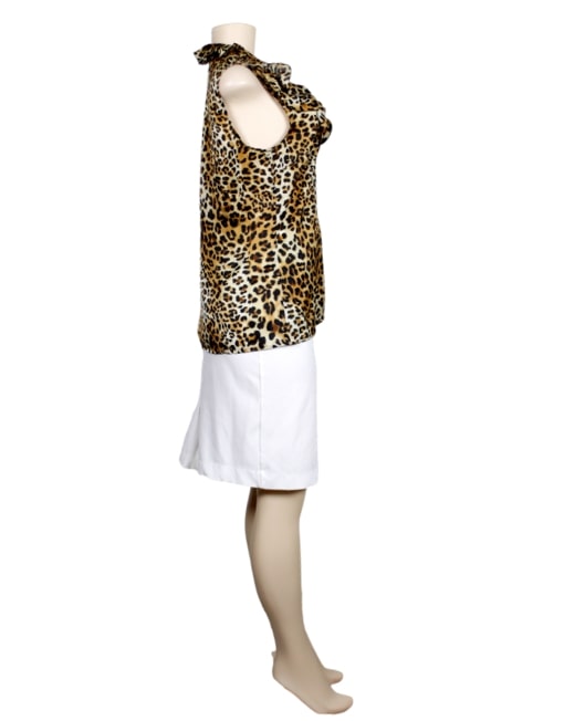 CHAUS Leopard Print Blouse-RIGHT SIDE - eKlozet Luxury Consignment