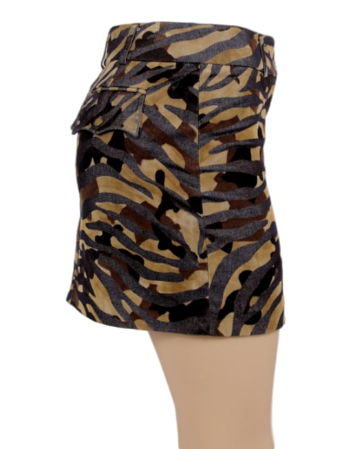 EXPRESS CAMOUFLAGE MINI SKIRT -SIDE- eKlozet Luxury Consignment