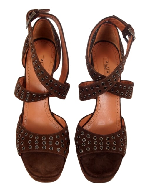 ALAÏA GROMMET SANDALS - eKlozet Luxury Consignment