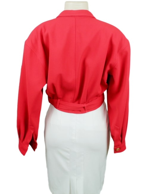 CACHE Belted Crop Jacket Front - eKlozet Luxury Consignment Boutique