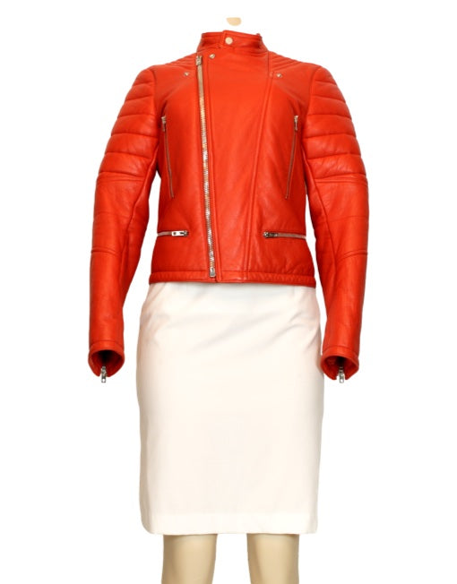 Joseph Leather Biker Jacket Front