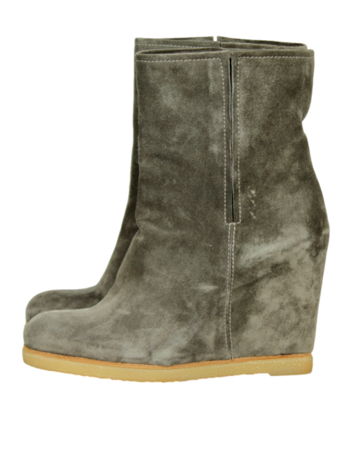 STUART WEITZMAN Suede Wedge Ankle Boots  Left Side
