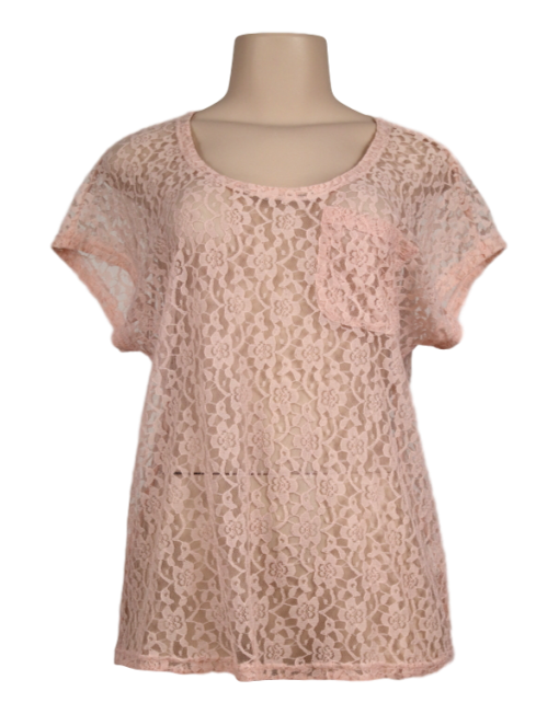 LIVE LIFE BY SANCTUARY Lace Short Sleeve Top