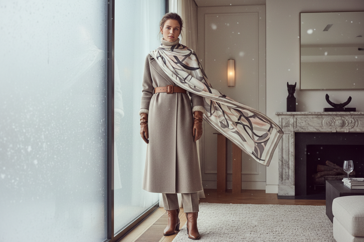 Elegant winter fashion photography