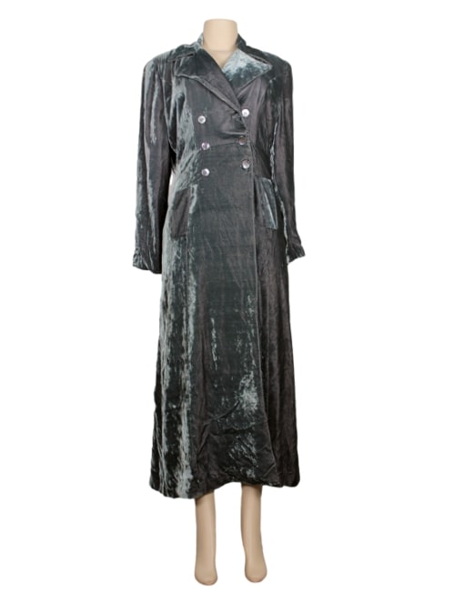 SHE BY SHERI BODELLLI Velvet Trenchcoat