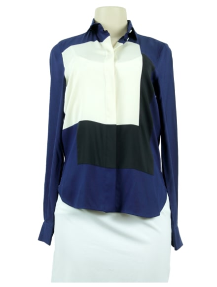 CELINE Silk Bottom-Up Blouse- eKlozet Luxury Consignment Boutique