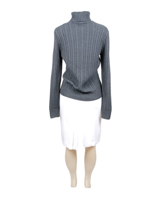 JEANNE PIERRE Ribbed Turtleneck Sweater -Back- eKlozet Luxury Consignment