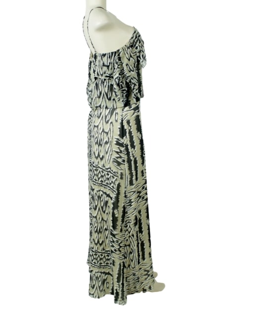 BCBGMAXAZRIA Silk Abstract Print Maxi Dress - eKlozet Luxury Consignment