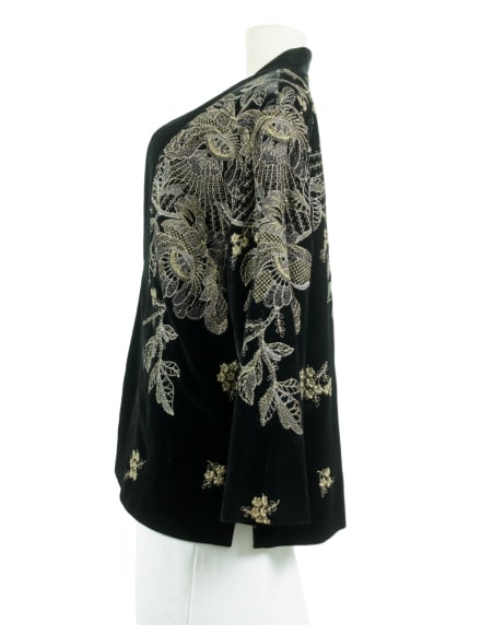 Black Embroidered Jacket - eKlozet Luxury Consignment