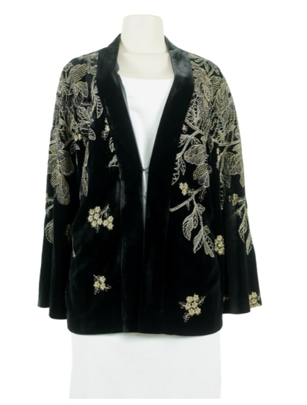 Black Embroidered Jacket - eKlozet Luxury Consignment