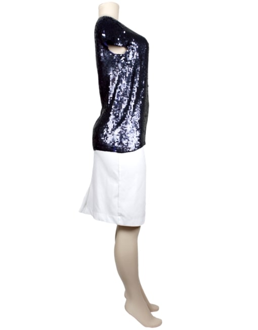 THOERY Short Sleeve Sequin Top-eKlozet Luxury Consignment Boutique