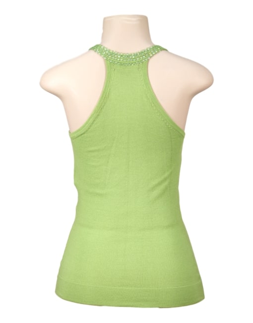 XOXO Knit Sequined Trimmed Tank Top-Back-eKlozet Luxury Consignment Boutique