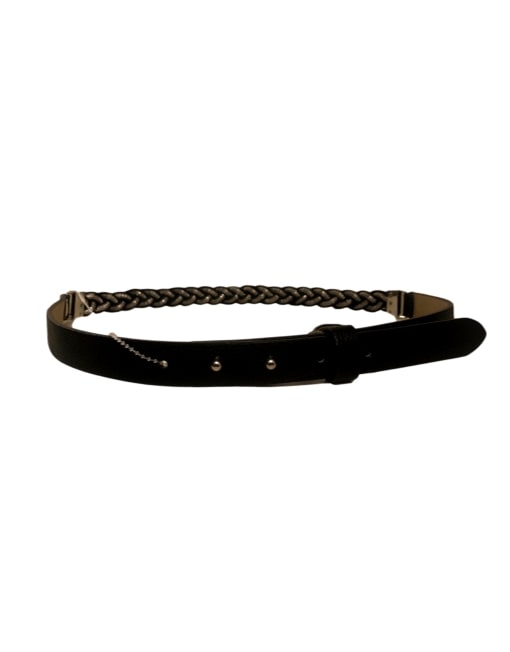 Braided Jeweled Belt- Flatlay Front- eKlozet Luxury Consignment