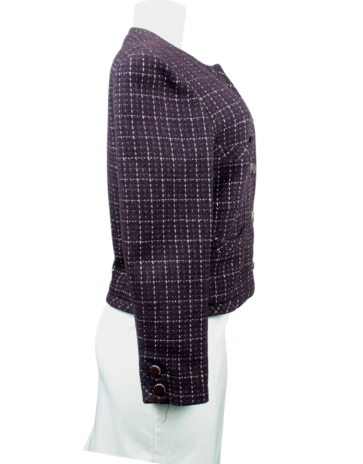 CHANEL 2002 Tweed Pattern Evening Jacket  Side - eKlozet Luxury Consignment Boutique