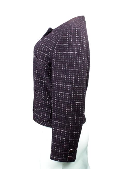 CHANEL 2002 Tweed Pattern Evening Jacket  Side - eKlozet Luxury Consignment Boutique